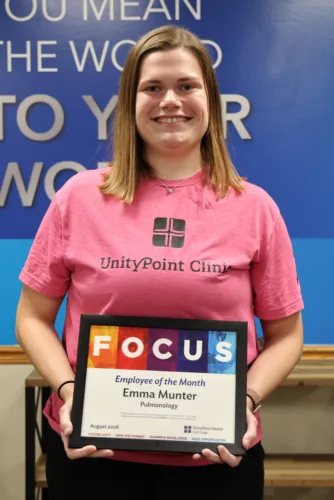 Munter named August Employee of the Month